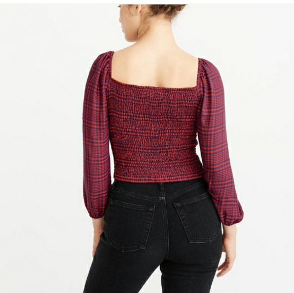 Abercrombie u0026 Fitch | Tops | Af Smocked Square Neck Blouse | Poshmark